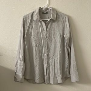 Light gray button up uniqlo size large